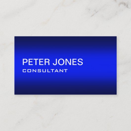 モダンな専門のエレガントでシンプルで明白な青 名刺 (正面)