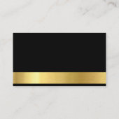 モダンな専門のエレガントで黒い金ゴールドの平野 名刺 (裏面)