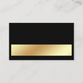 モダンな専門のエレガントで黒い金ゴールドの平野 名刺 (裏面)