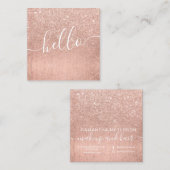 モダンな専門のエレガントなばら色の金ゴールドこんにちは スクエア名刺 (正面/裏面)