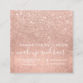 モダンな専門のエレガントなばら色の金ゴールドこんにちは スクエア名刺 (裏面)