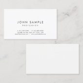 モダンな専門のエレガントなシンプルな設計の白 名刺 (正面/裏面)