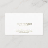 モダンな専門のエレガントなホワイトゴールドのきれいな平野 名刺 (裏面)