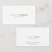 モダンな専門のエレガントなホワイトゴールドのきれいな平野 名刺 (正面/裏面)