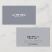 モダンな専門のエレガントな灰色の弁護士弁護士 名刺 (正面/裏面)