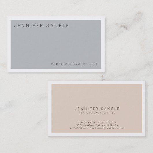 モダンな専門のエレガントな色の粋なデザイン 名刺 (正面/裏面)