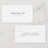 モダンな専門のクリエイティブのお洒落で明白な金ゴールドライン 名刺 (正面/裏面)