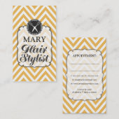 モダンな専門のシェブロンの美容師カード 予約カード (正面/裏面)