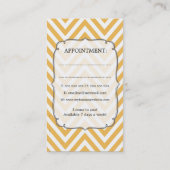 モダンな専門のシェブロンの美容師カード 予約カード (裏面)