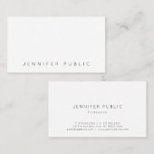 モダンな専門のシンプルでエレガントでクールなテンプレート 名刺 (正面/裏面)