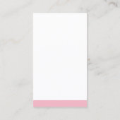 モダンな専門のシンプルなテンプレートのエレガントなピンク 名刺 (裏面)