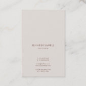 モダンな専門のシンプルなテンプレートのエレガントな原稿 名刺 (裏面)