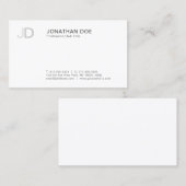 モダンな専門のスタイリッシュなモノグラムの白い平野 名刺 (正面/裏面)