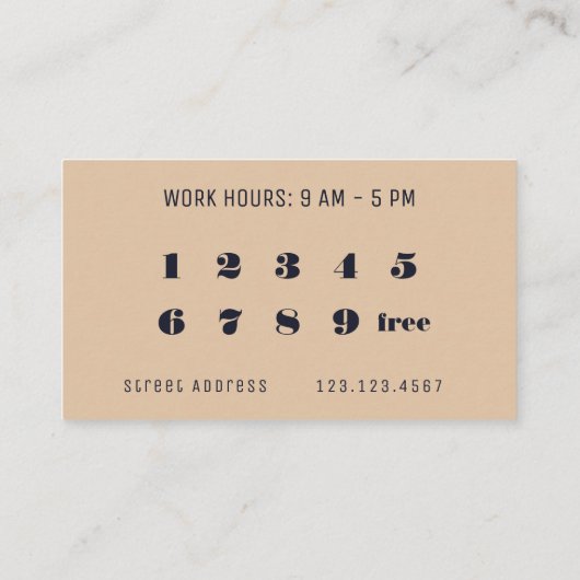 モダンな専門のスタイルのロイヤリティカード ロイヤリティカード (裏面)