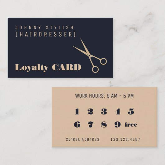 モダンな専門のスタイルのロイヤリティカード ロイヤリティカード (正面/裏面)