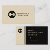 モダンな専門のダンベルのロゴ 名刺 (正面/裏面)