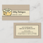 モダンな専門のベーカリーのシェフのエレガントなヴィンテージ 名刺 (正面/裏面)