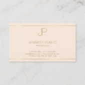 モダンな専門のモノグラムのエレガントなテンプレート 名刺 (裏面)