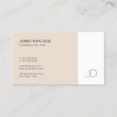 モダンな専門のモノグラムのテンプレートのミニマリスト 名刺 (正面)