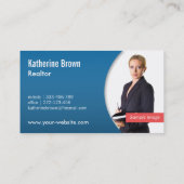 モダンな専門のモノグラムの不動産の不動産仲介業者 名刺 (裏面)