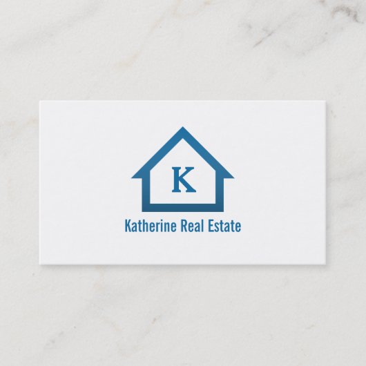 モダンな専門のモノグラムの不動産の不動産仲介業者 名刺 (正面)