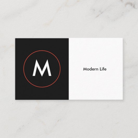 モダンな専門のモノグラムの名刺 名刺 (正面)