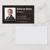 モダンな専門の不動産の不動産仲介業者の写真 名刺 (正面/裏面)