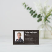 モダンな専門の不動産の不動産仲介業者の写真 名刺 (スタンド正面)