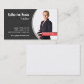 モダンな専門の不動産仲介業者の不動産、写真 名刺 (正面/裏面)