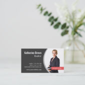 モダンな専門の不動産仲介業者の不動産、写真 名刺 (スタンド正面)