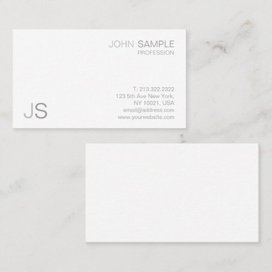 モダンな専門の創造的な最小主義のデザイン 名刺 (正面/裏面)