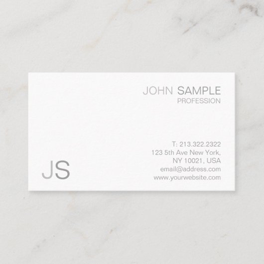 モダンな専門の創造的な最小主義のデザイン 名刺 (正面)