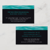 モダンな専門の名刺の黒のティール(緑がかった色) 名刺 (正面/裏面)