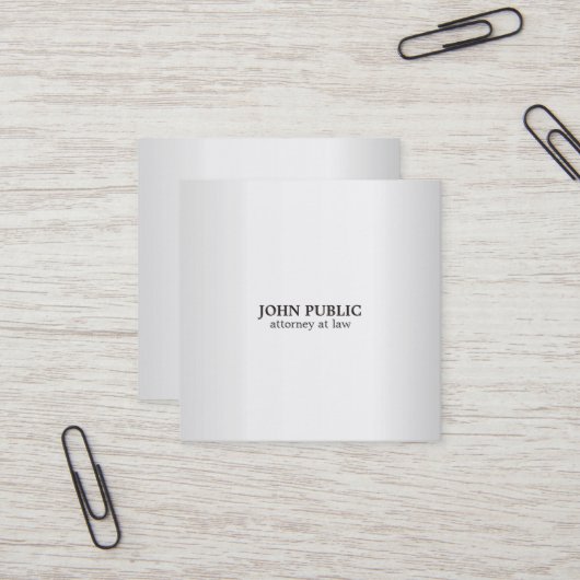 モダンな専門の弁護士弁護士の贅沢の絹 スクエア名刺 (正面/裏面インサイチュ)