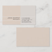 モダンな専門の明白でエレガントな色の調和 名刺 (正面/裏面)