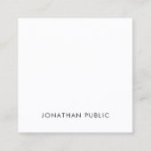 モダンな専門の最小主義のデザインの上品の正方形 スクエア名刺 (正面)