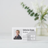 モダンな専門の最小主義の不動産仲介業者の写真 名刺 (スタンド正面)