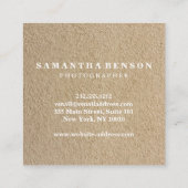 モダンな専門の最小主義の素朴なクラフトこんにちは スクエア名刺 (裏面)