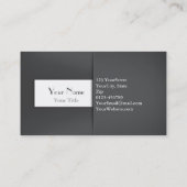 モダンな専門の灰色の箱-名刺 名刺 (裏面)
