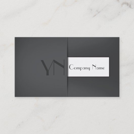 モダンな専門の灰色の箱-名刺 名刺 (正面)