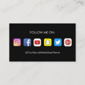 モダンな専門の社会的な媒体の名刺 名刺 (裏面)