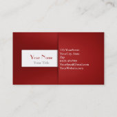 モダンな専門の赤い箱-名刺 名刺 (裏面)