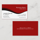 モダンな専門の赤 名刺 (正面/裏面)