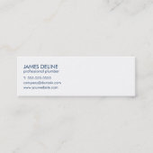 モダンな専門の鉛管工 スキニー名刺 (正面)