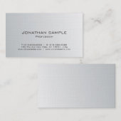 モダンな専門の銀のお洒落なデザインの贅沢 名刺 (正面/裏面)