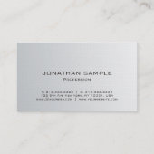 モダンな専門の銀のお洒落なデザインの贅沢 名刺 (正面)