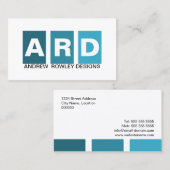 モダンな専門の青 名刺 (正面/裏面)