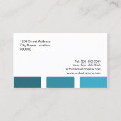 モダンな専門の青 名刺 (裏面)