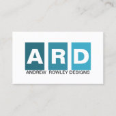 モダンな専門の青 名刺 (正面)