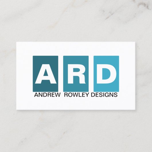 モダンな専門の青 名刺 (正面)